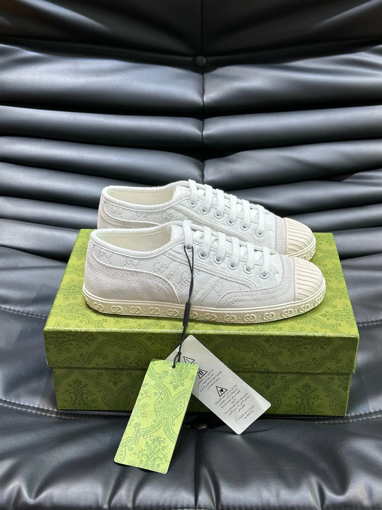 Gucci Ace White Canvas Low-Top Lifestyle Sneakers 8