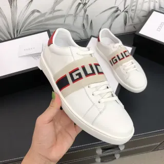Gucci Ace White Red Black Web Strap Lifestyle Sneakers