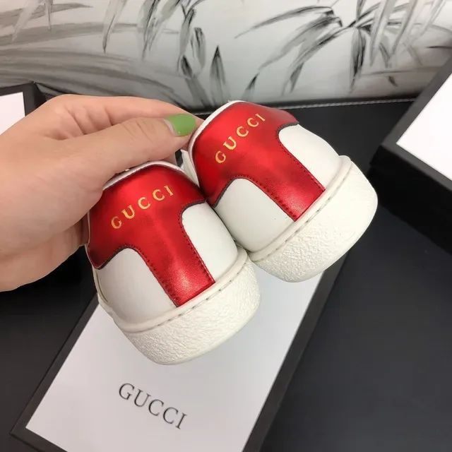 Gucci Ace White Red Black Web Strap Lifestyle Sneakers 3
