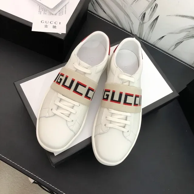 Gucci Ace White Red Black Web Strap Lifestyle Sneakers 9