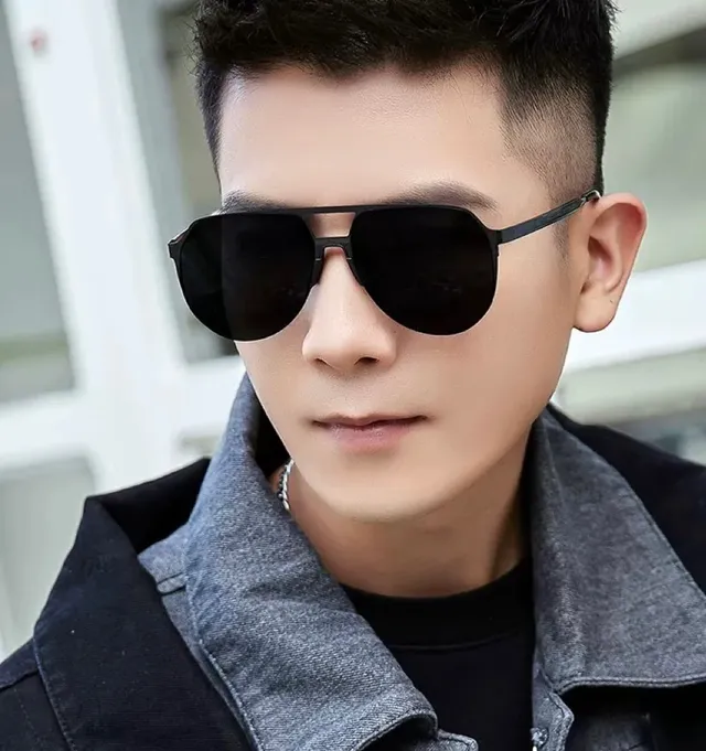 Gucci Aviator 黑色金属渐变镜片太阳镜 2