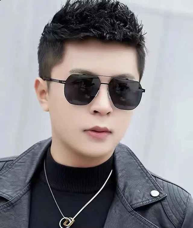 Gucci Aviator-Style Thin Metal Frame Gradient Gray Sunglasses 2