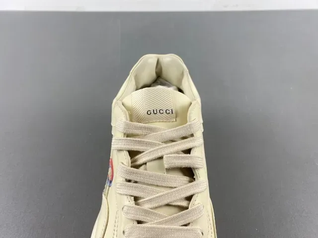 Gucci Sapatilhas Chunky Bege Sola Multicolor Couro Superior 6