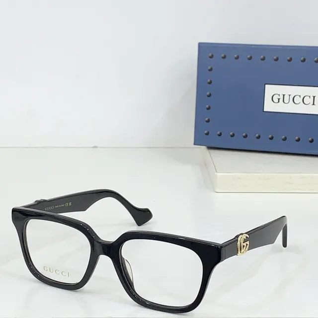 Gucci Burdeos Marrón Marco Rectangular Acetato Patrón Tortuga Gafas Ópticas 5