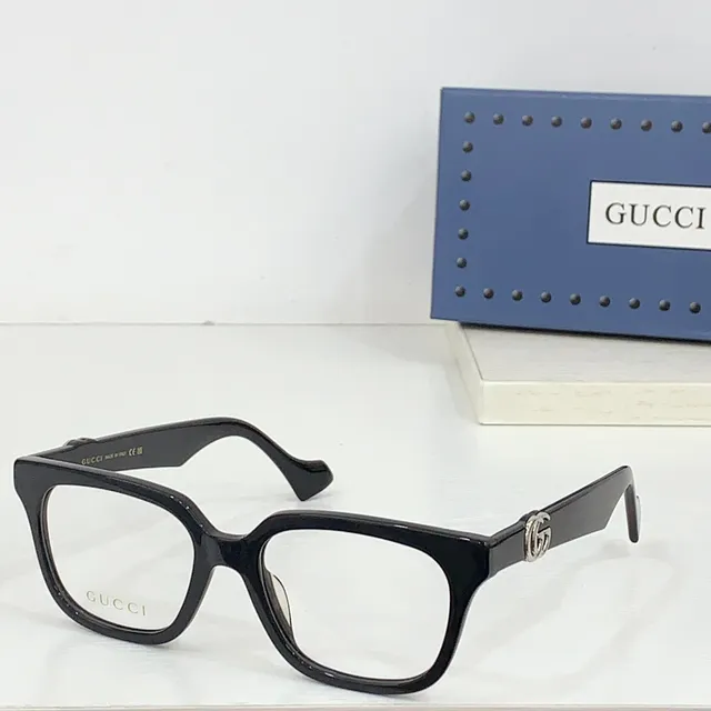 Gucci Burdeos Marrón Marco Rectangular Acetato Patrón Tortuga Gafas Ópticas 6