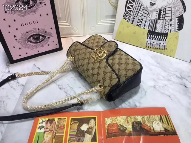 Gucci Dionysus Beige GG Monogram Canvas Chain Bag 16