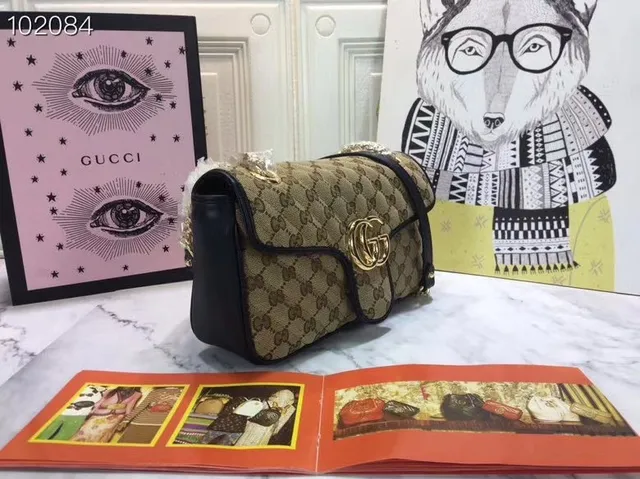 Gucci Dionysus Beige GG Monogram Canvas Chain Bag 18