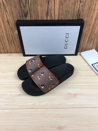 Gucci Disney Mickey Mouse GG Monogram Slide Slippers 7