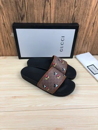 Gucci Disney Mickey Mouse GG Monogram Slide Slippers 8