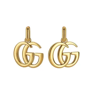 Gucci Double G Gold-Tone Interlocking Logo Earrings