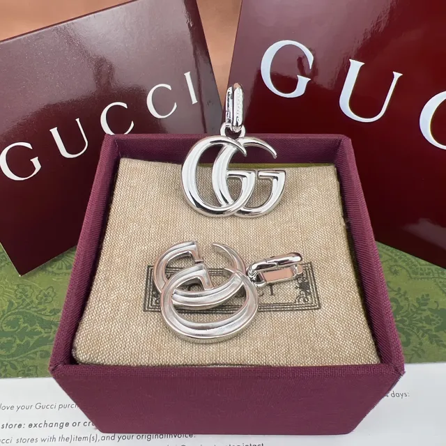 Gucci Double G Gold-Tone Interlocking Logo Earrings 4