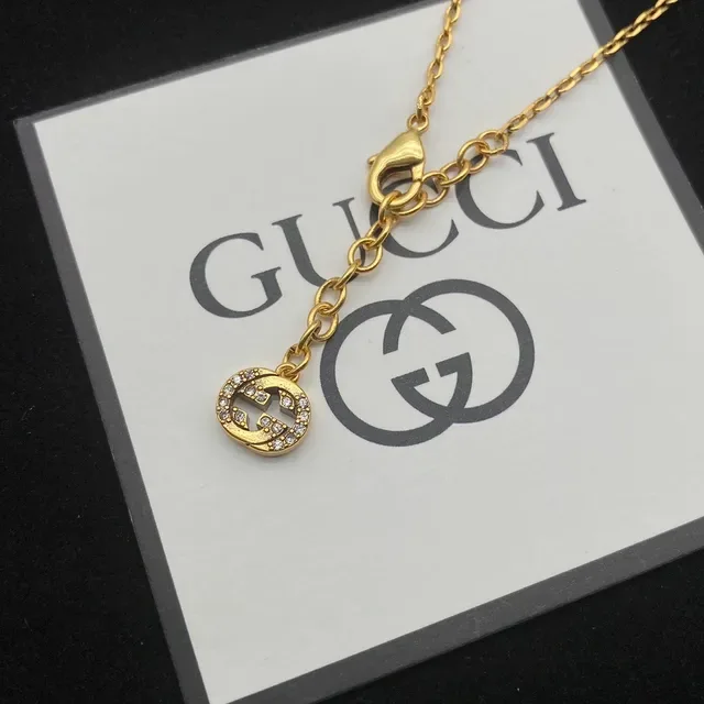 Gucci GG Crystal Triple Charm Gold-Tone Bracelet 2
