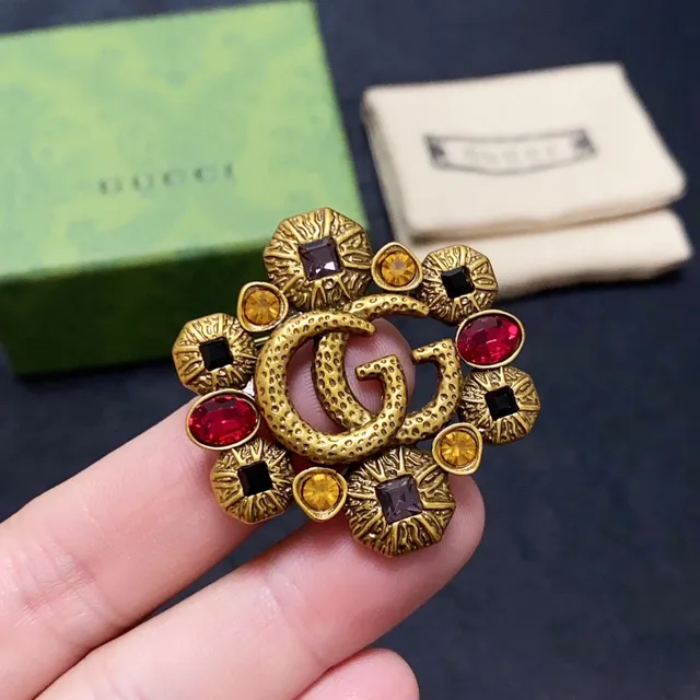Gucci GG Logo Broche Floral Multigema 3
