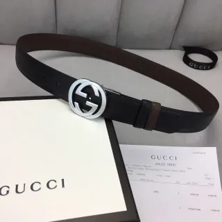 Gucci GG Marmont Black and Brown Leather Belt