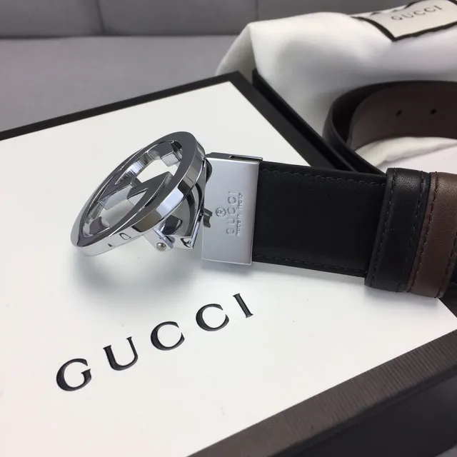 Gucci GG Marmont Black and Brown Leather Belt 3