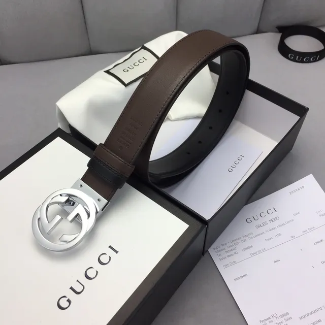Gucci GG Marmont Black and Brown Leather Belt 4