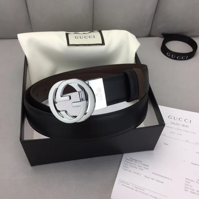 Gucci GG Marmont Black and Brown Leather Belt 5