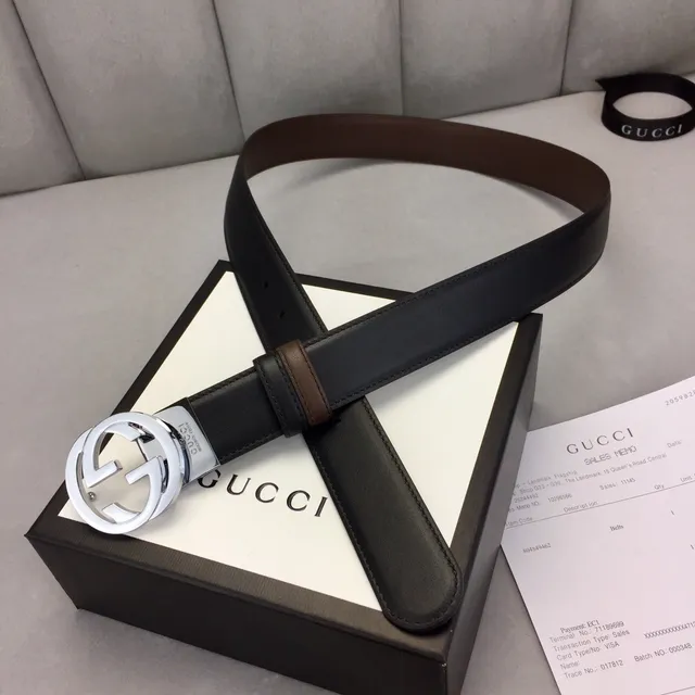 Gucci GG Marmont Black and Brown Leather Belt 6