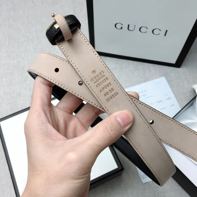 Gucci GG Marmont Black Gold Interlocking G Buckle Smooth Leather Belt 7