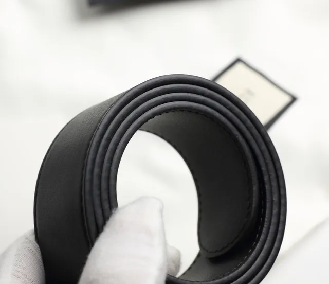 Gucci GG Marmont Black Gold Interlocking G Buckle Smooth Leather Belt 7