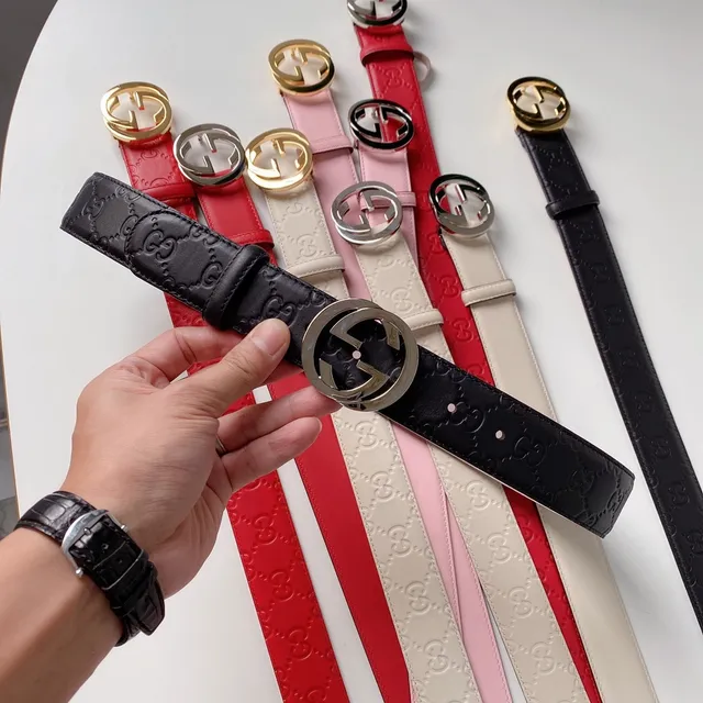 Gucci GG Marmont Embossed Monogram Black Leather Belt 2