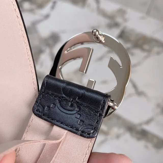 Gucci GG Marmont Embossed Monogram Black Leather Belt 8
