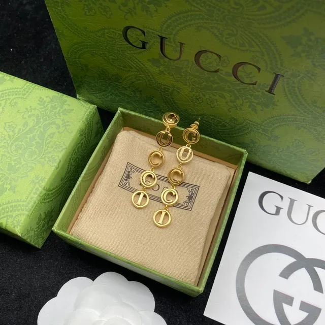 Gucci GG Marmont Gold Black Chain-Link Interlocking G Motif Necklace 3