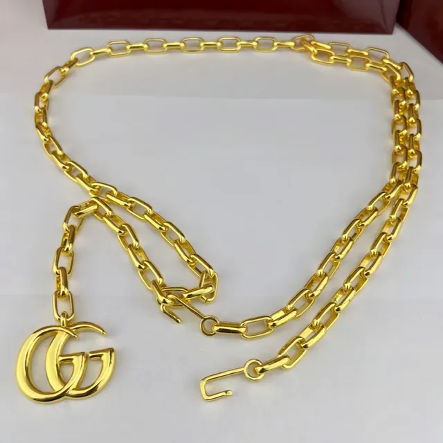 Gucci GG Marmont Gold Curb Chain Interlocking Double-G Pendant Fashion Belt Bag 5