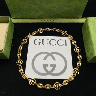 Gucci GG Marmont Gold Interlocking Motif Necklace