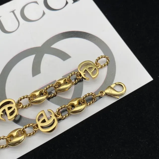 Gucci GG Marmont Gold Interlocking Motif Necklace 2