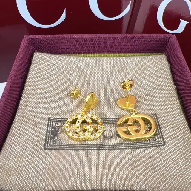 Gucci GG Marmont Heart et Double G Crystal Boucles d'oreilles 3