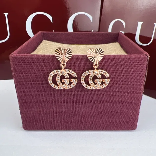 Gucci GG Marmont Heart et Double G Crystal Boucles d'oreilles 6