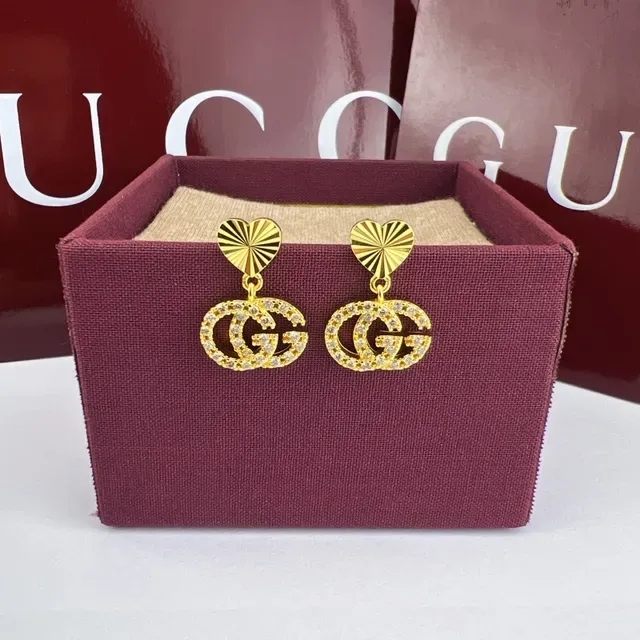 Gucci GG Marmont Heart et Double G Crystal Boucles d'oreilles 7