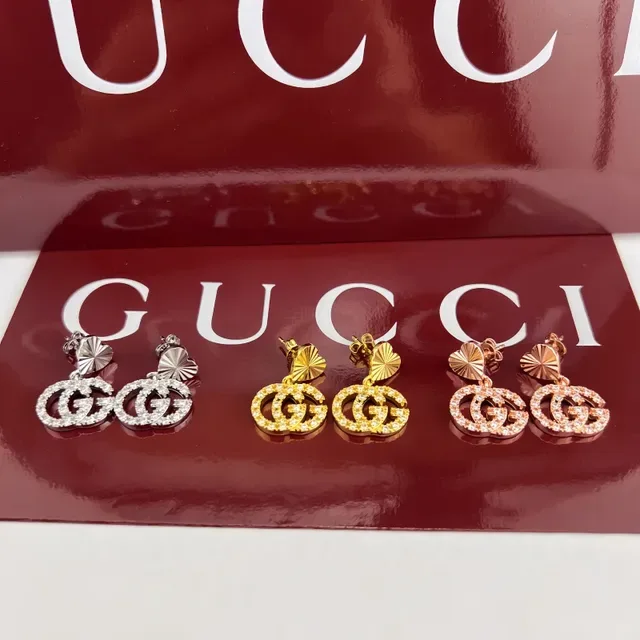 Gucci GG Marmont Heart et Double G Crystal Boucles d'oreilles 8