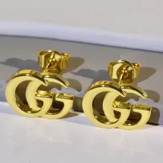 Gucci GG Marmont Interlocking G Gold-Tone Stud Earrings