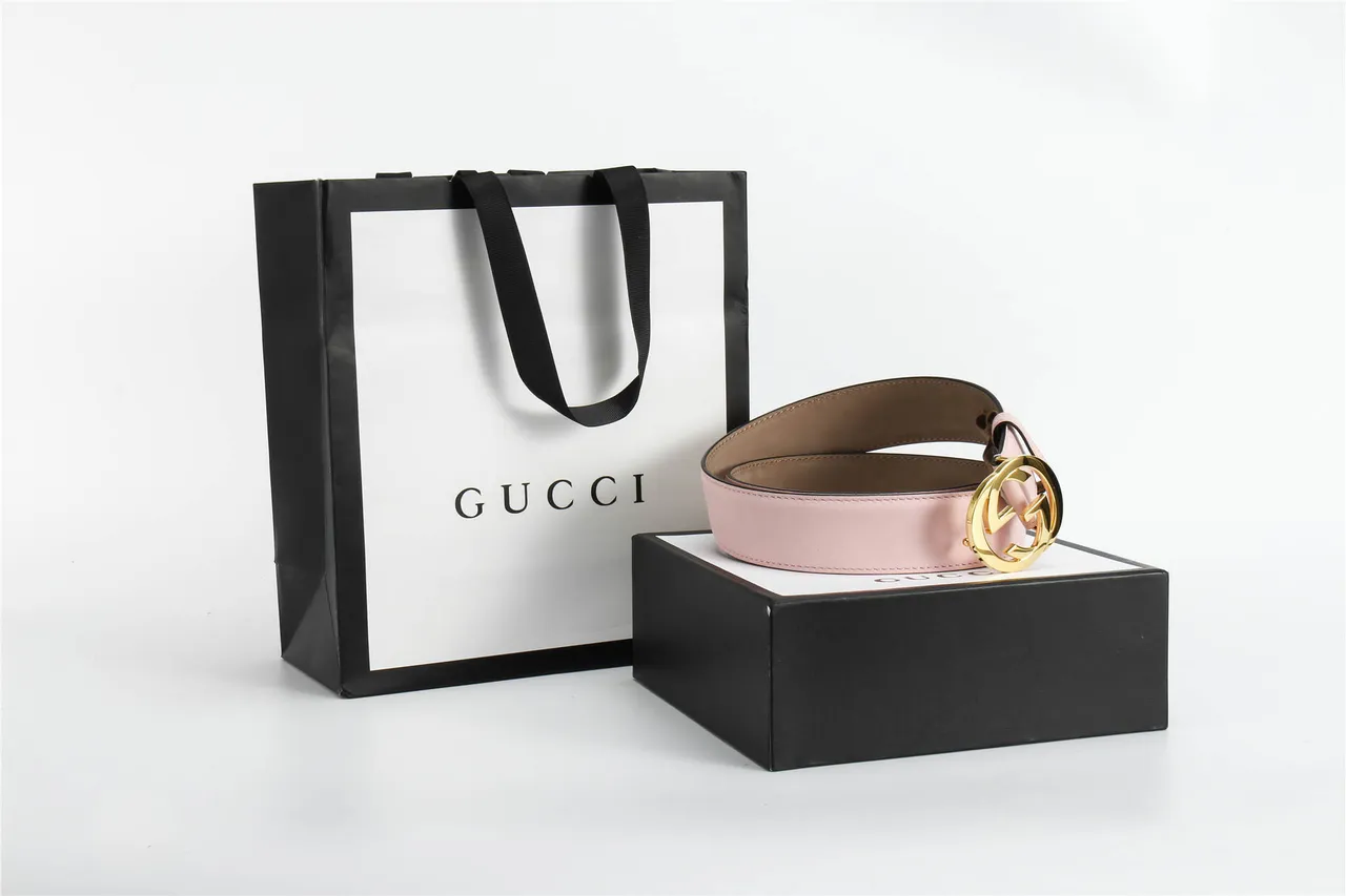 Gucci GG Marmont Pink Leather Belt 5