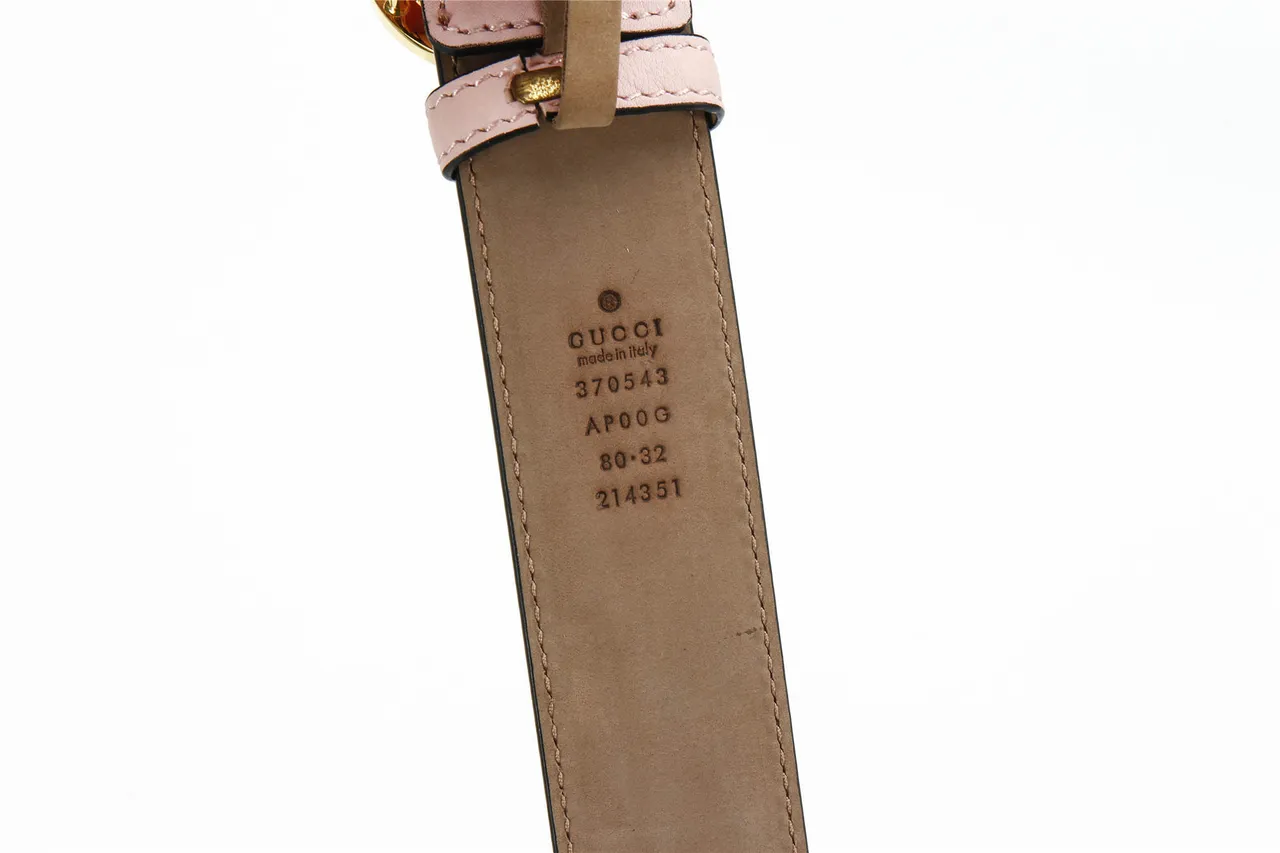 Gucci GG Marmont Pink Leather Belt 8