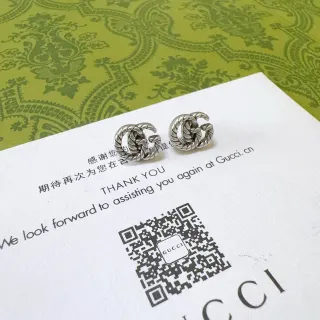 Gucci GG Marmont Twisted Rope Interlocking G Stud Earrings