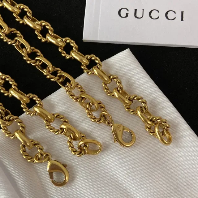 Gucci GG Marmont Twisted Rope-Link Gold-Tone Necklace 2