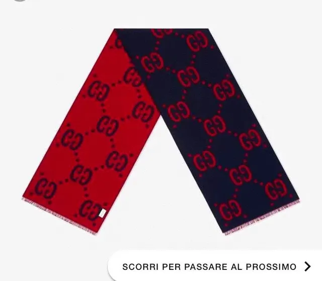 Gucci GG Monogram وشاح كشمير مزدوج الوجه 2