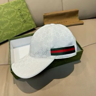 Gucci GG Monogram Web Stripe Baseball Cap