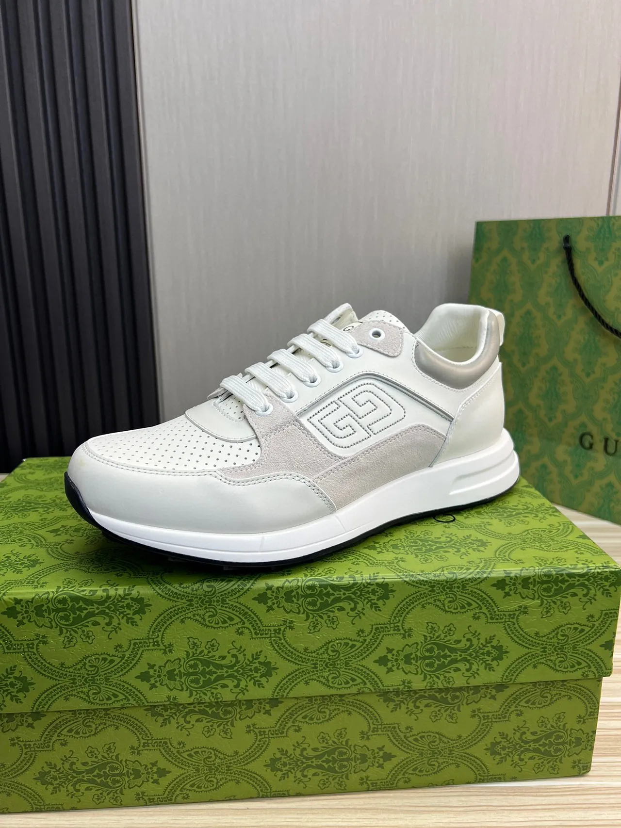 Gucci GG Tennis 1977 Off-White and Gray Lifestyle Sneakers 2