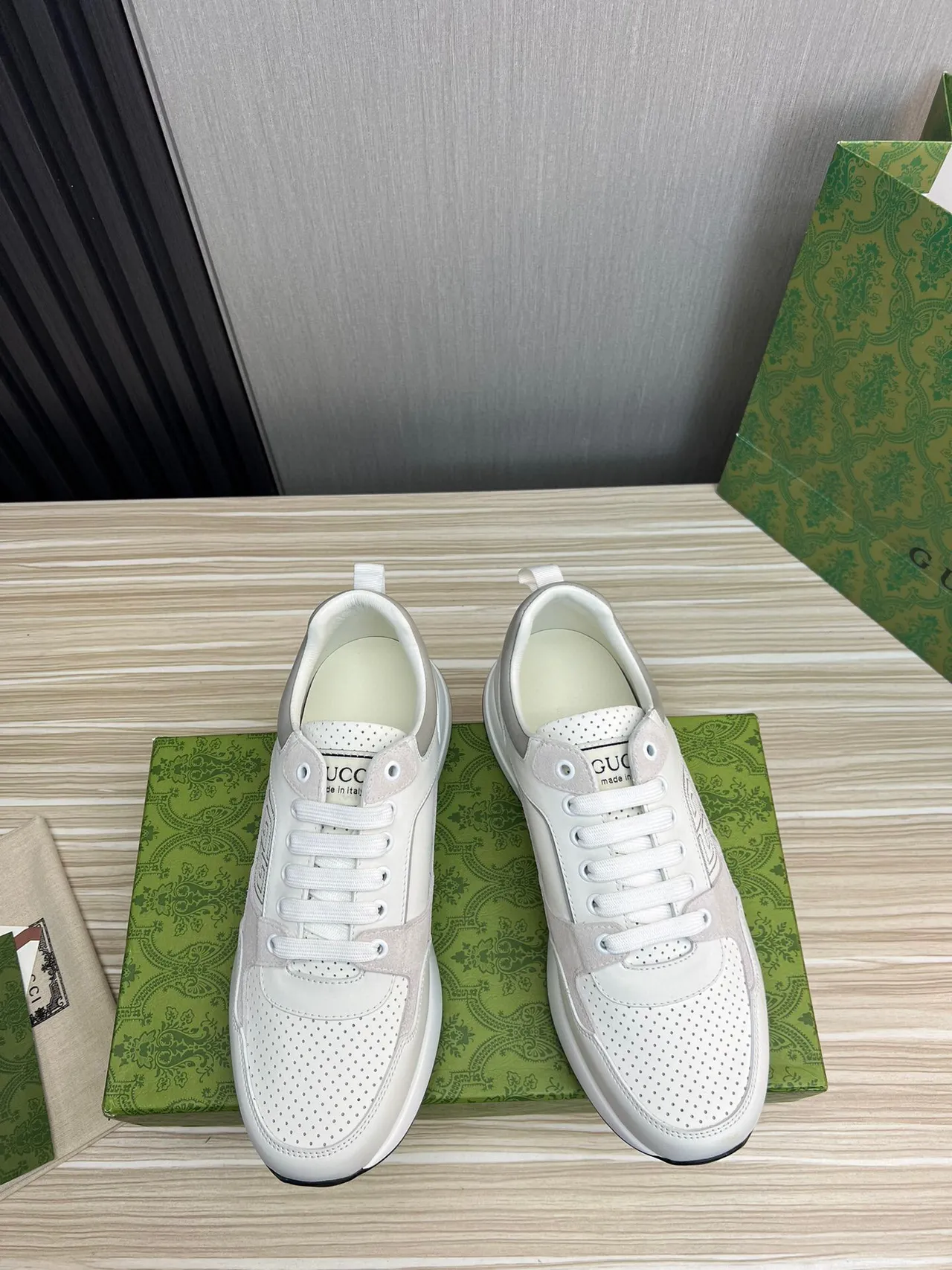 Gucci GG Tennis 1977 Off-White and Gray Lifestyle Sneakers 3