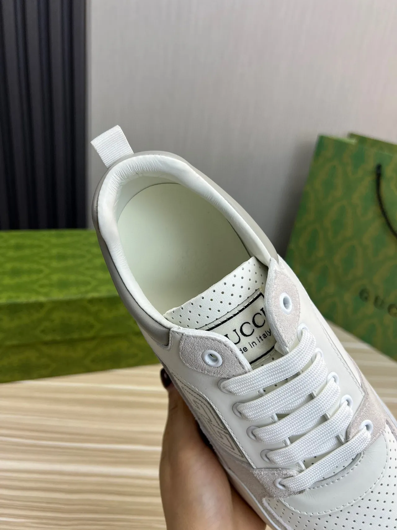 Gucci GG Tennis 1977 Off-White and Gray Lifestyle Sneakers 9