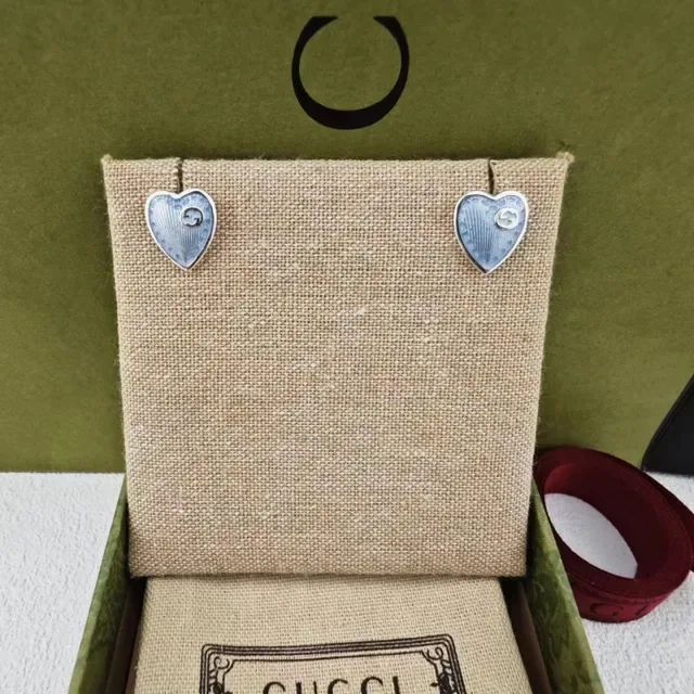 Gucci Heart Enamel Interlocking G Jewelry Set Necklaces 2