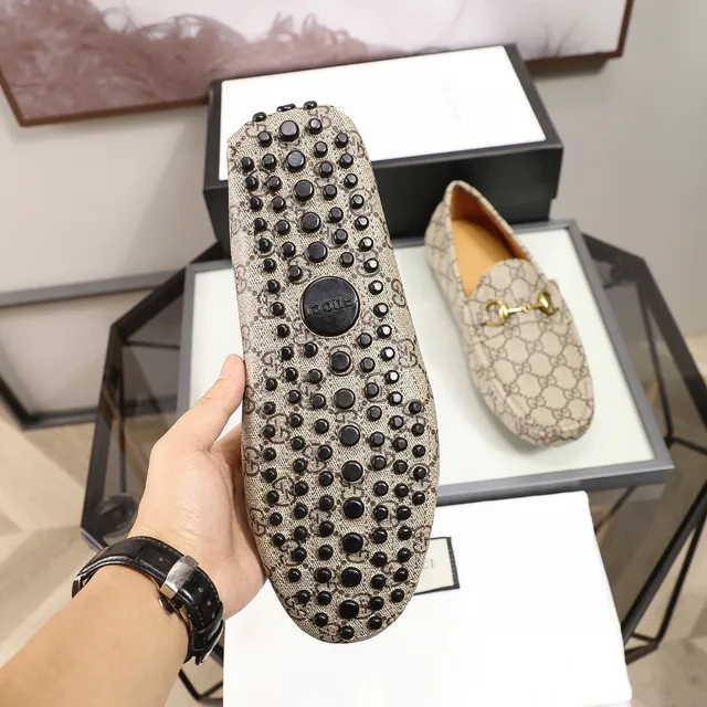 Gucci Horsebit 1955 Beige GG Monogram mocassins 3