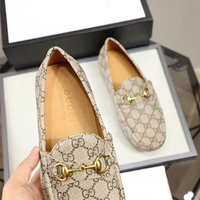 Gucci Horsebit 1955 Beige GG Monogram mocassins 4