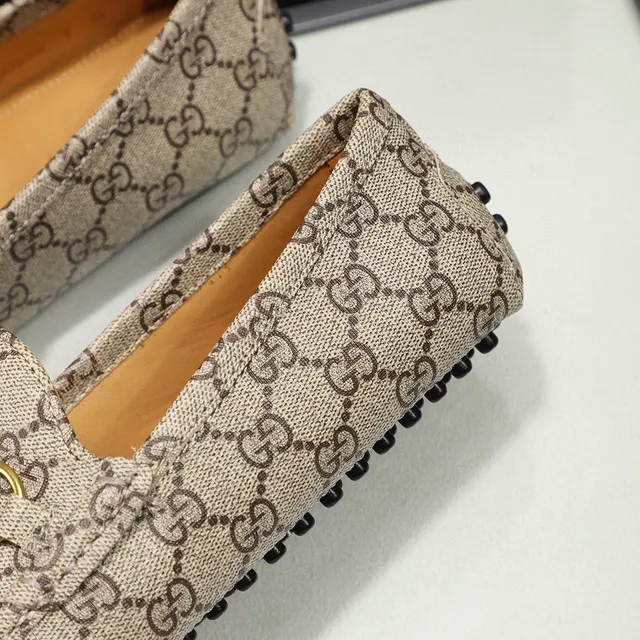 Gucci Horsebit 1955 Beige GG Monogram mocassins 5