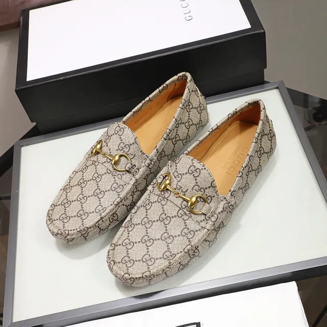 Gucci Horsebit 1955 Beige GG Monogram mocassins 6