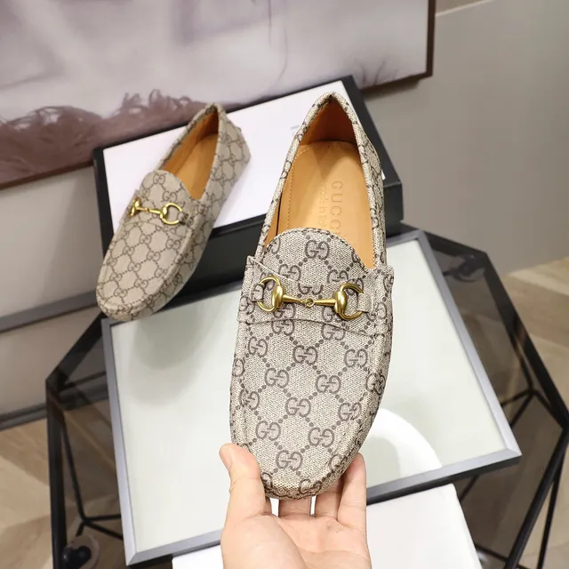 Gucci Horsebit 1955 Beige GG Monogram mocassins 7